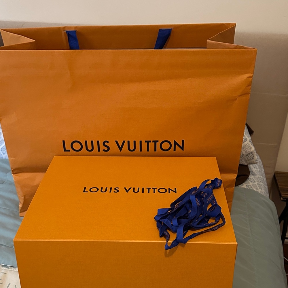 Louis Vuitton Empty Bold Orange Box and Bag Set